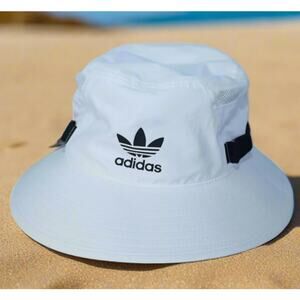 Adidas Mens Originals Webbing Boonie Sport Bucket Hat - S/M - Black/White - NWT